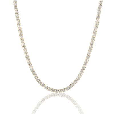 Ketting met Zirkonia Steentjes - Goud