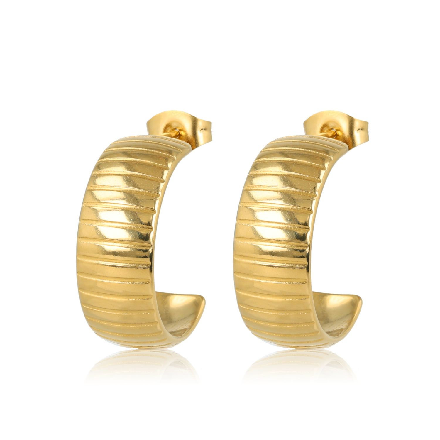 Statement Oorbellen met Ribbels