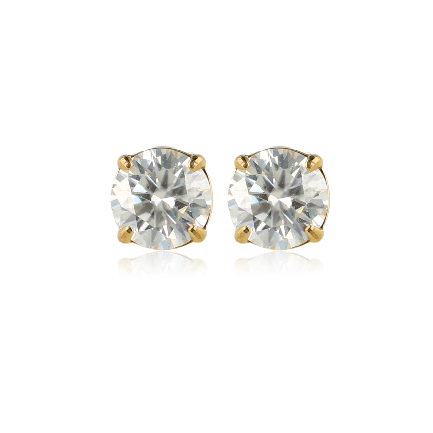 Ronde Studs van Moissaniet - 6 mm - Goud