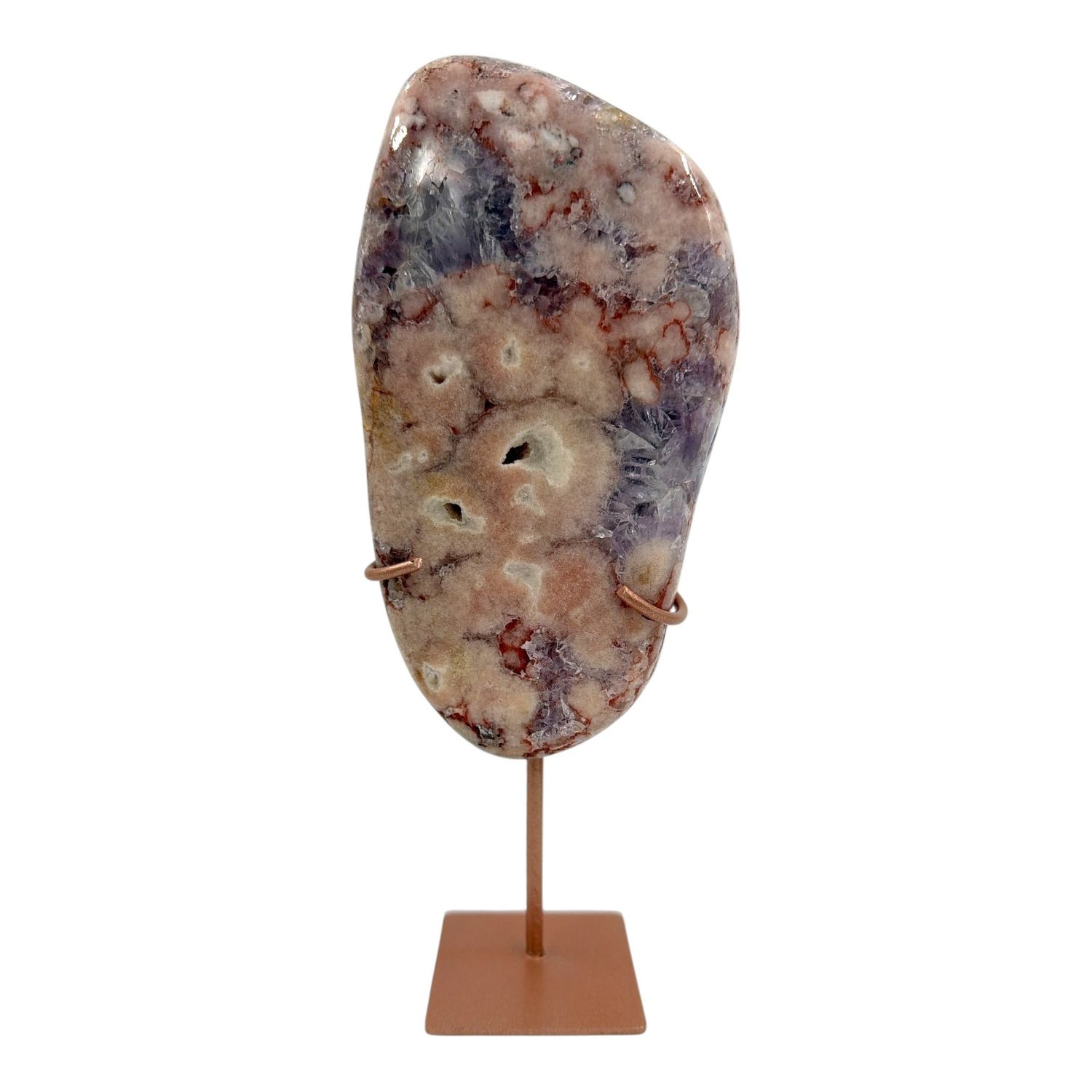 Roze amethist op standaard - 644 gram
