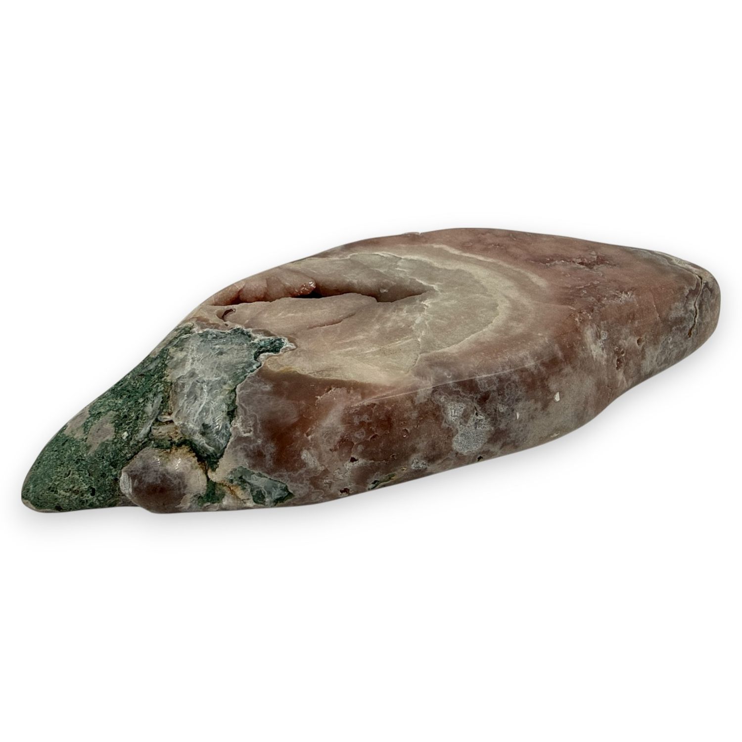 Roze amethist schijf 618 gram