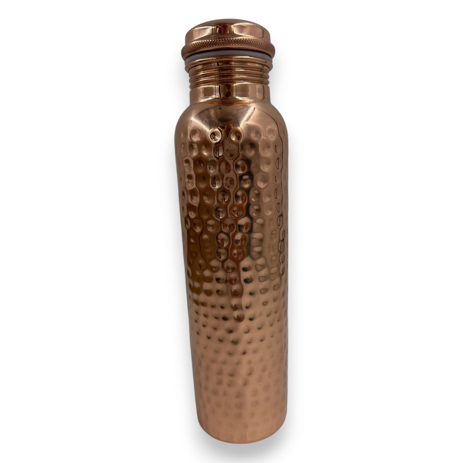 Koperen waterfles gehamerd – ca. 900 ml