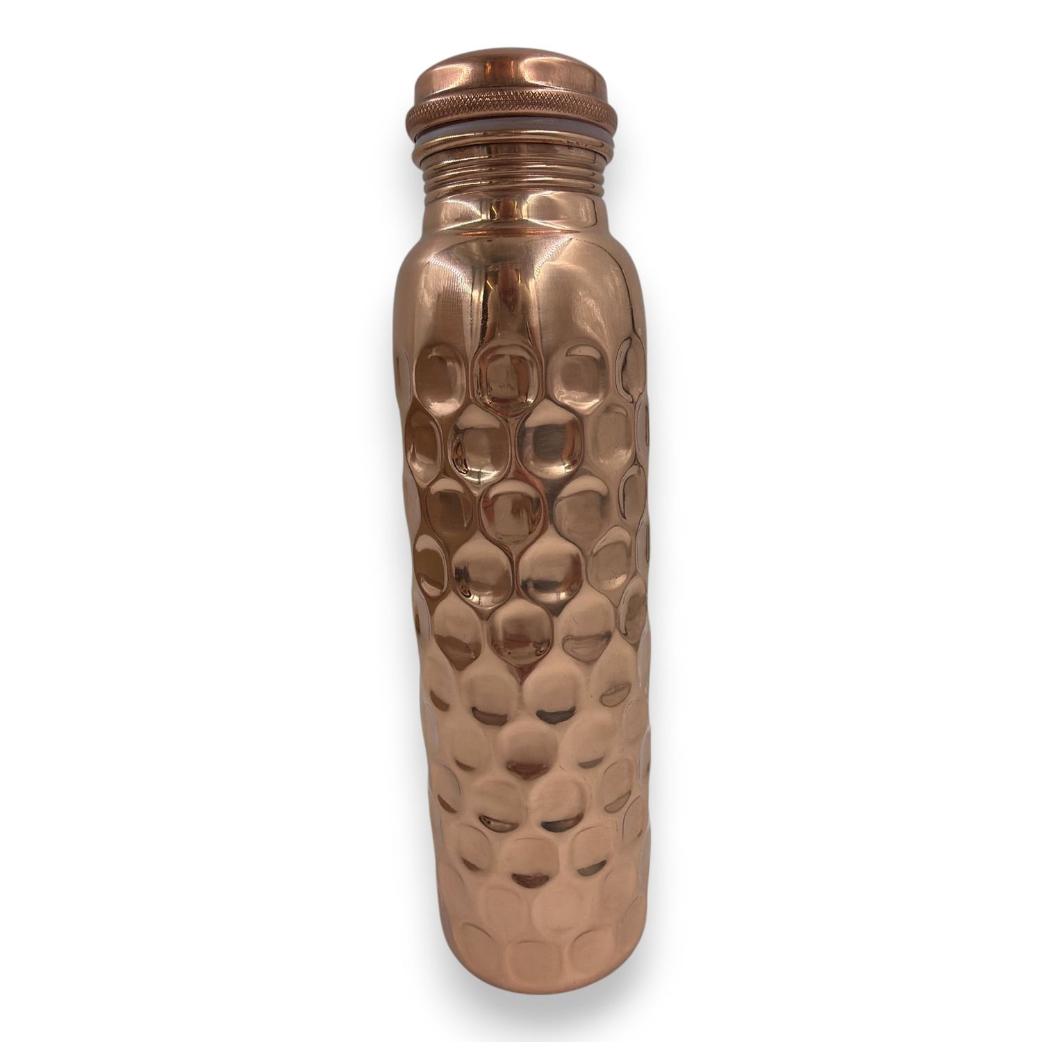 Koperen waterfles grof gehamerd – ca. 900 ml