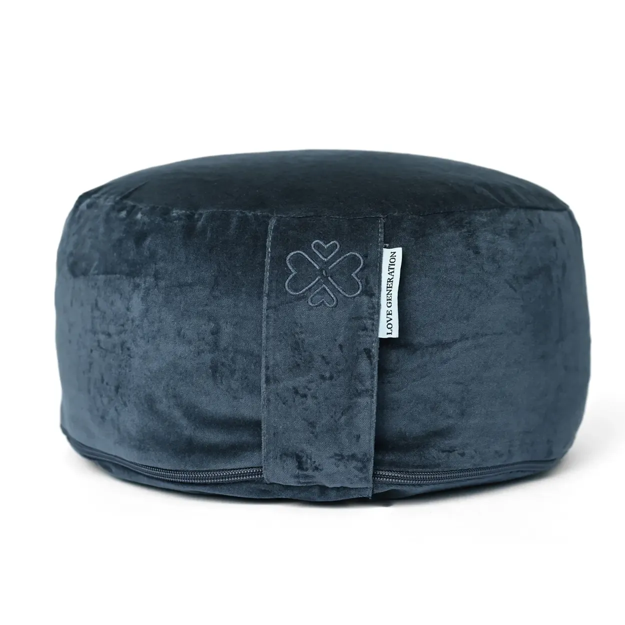 Meditatiekussen Rond - Fluweel &amp; Boekweitvulling - Night Blue