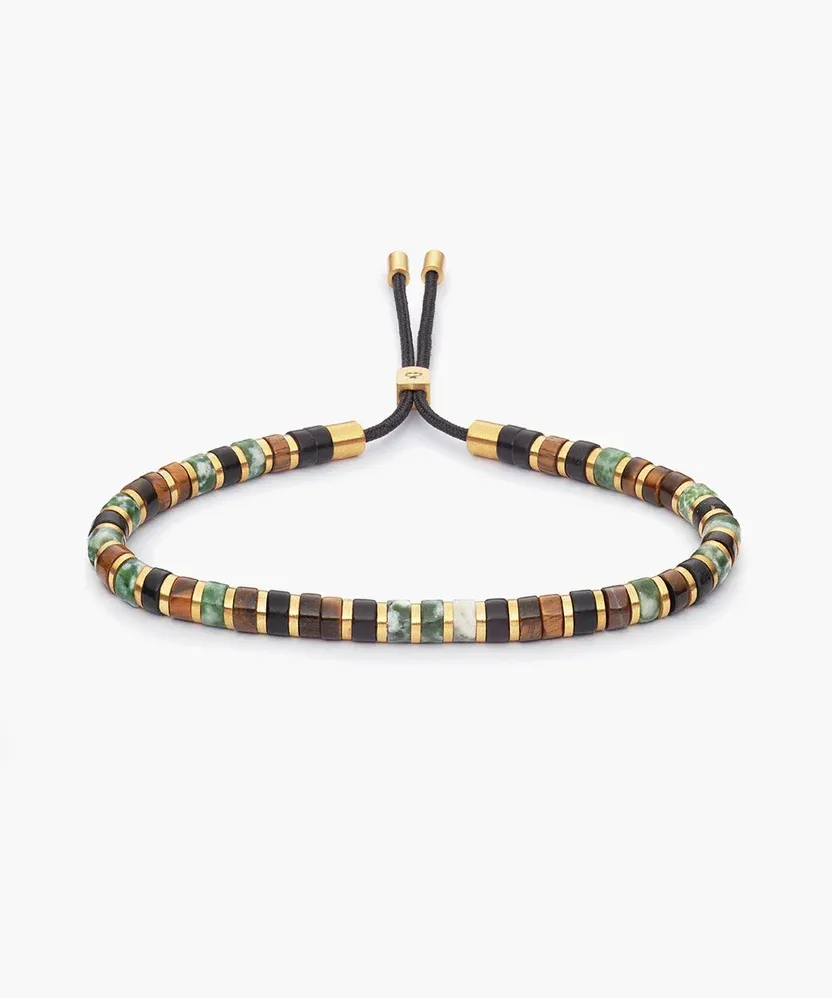 Pig &amp; Hen - Armband - Brontide 4mm Adjustable Nagoya | Gold, Maat: Maat S (15-17cm)