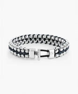 Pig &amp; Hen - Armband - Catena Venetian DBL Navy | Silver