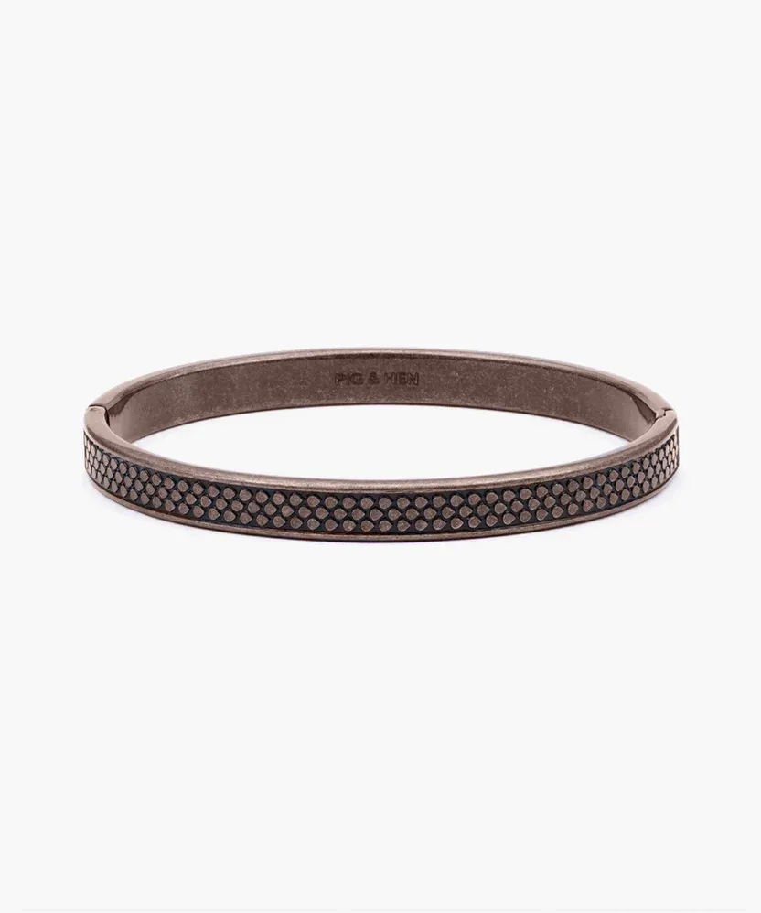 Pig &amp; Hen - Armband - Navarch 9mm Motta | Bronze, Maat: Maat SM (17cm)