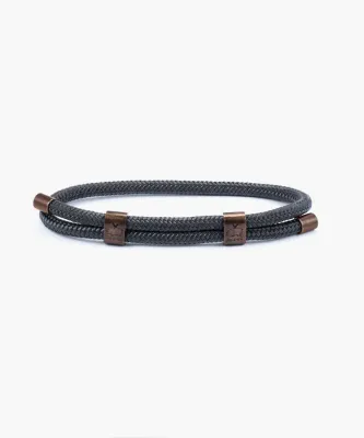 Pig &amp; Hen - Armbandittle Lewis DBL Slate Gray | Bronze