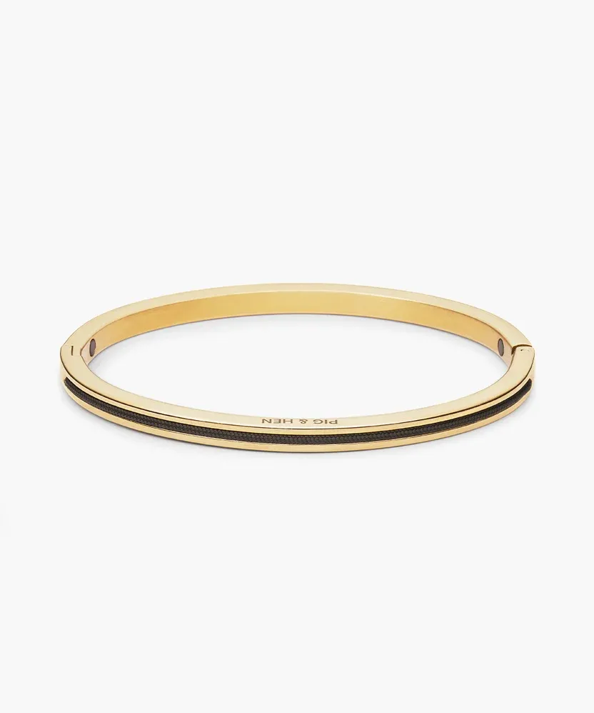 Pig &amp; Hen - Armband - Navarch CLSD Black - | Gold, Maat: Maat S (16cm)