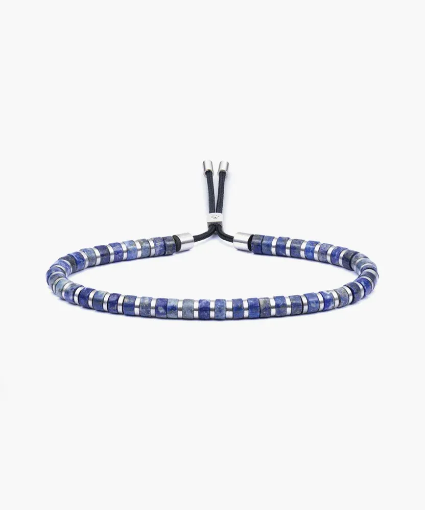 Pig &amp; Hen - Armband - Brontide 4mm Adjustable Okinawa | Silver, Maat: Maat S (15-17cm)