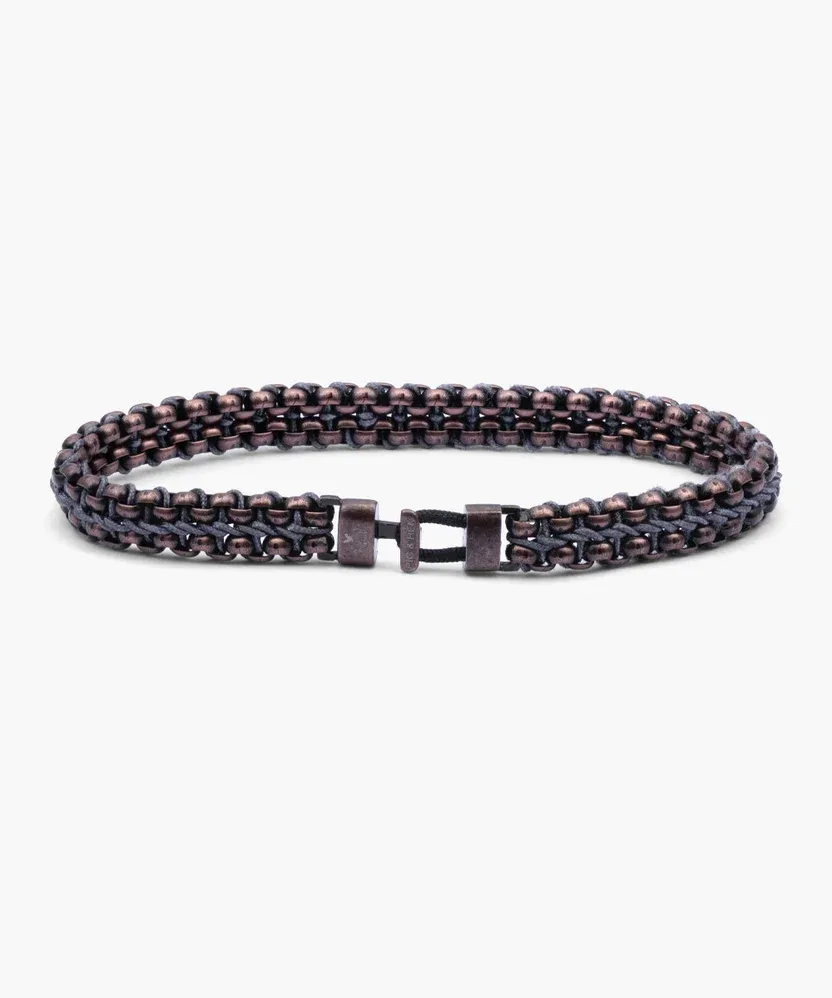 Pig &amp; Hen - Armband - Catena Venetian 7mm Slate Gray | Bronze, Maat: Maat S (16cm)