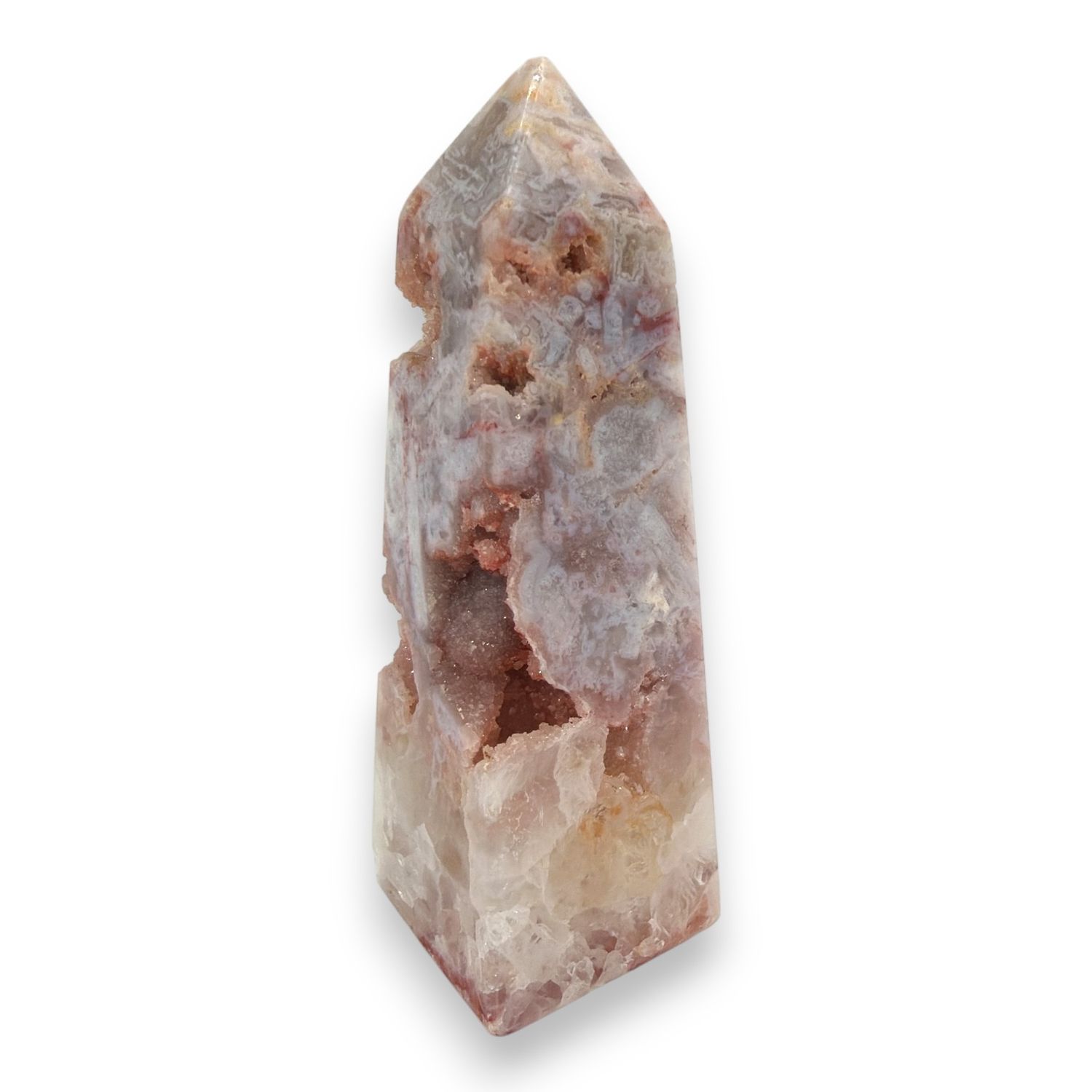 Roze amethist punt - 108 gram