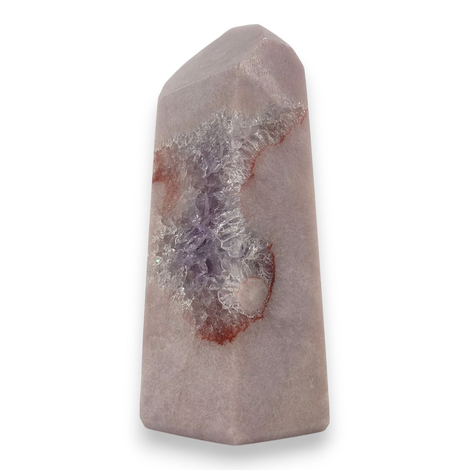 Roze amethist punt - 212 gram