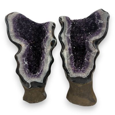 Set van 2 amethistgeodes uit Uruguay