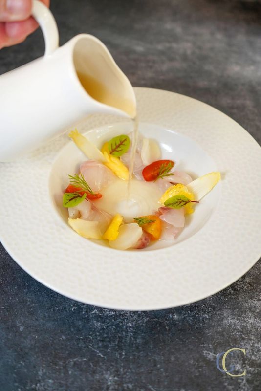 Nage de Daurade Royale, bouillon vietnamien "Canh chua cà"