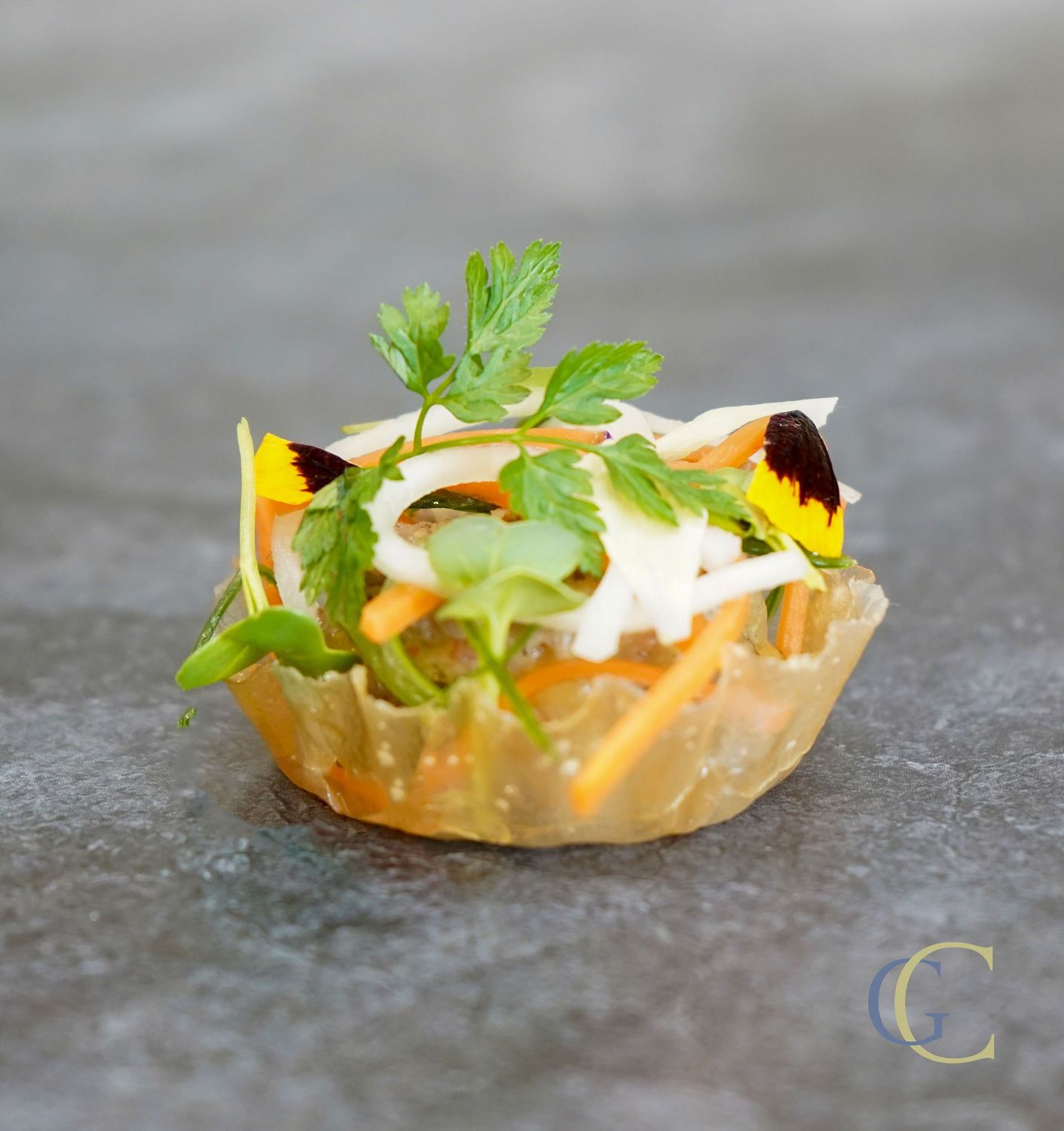 Tartelette croustillante façon nem vietnamien