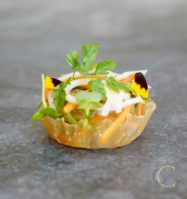 Tartelette croustillante façon nem vietnamien