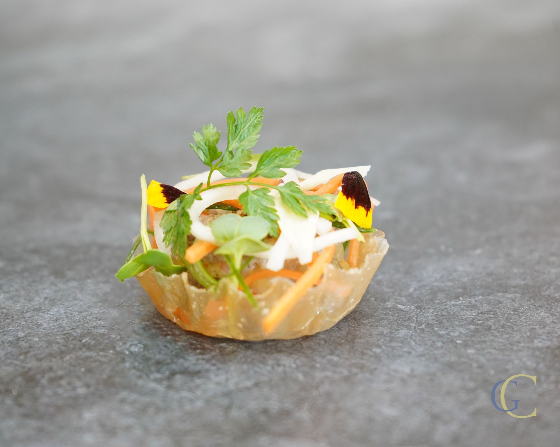 Tartelette croustillante façon nem vietnamien