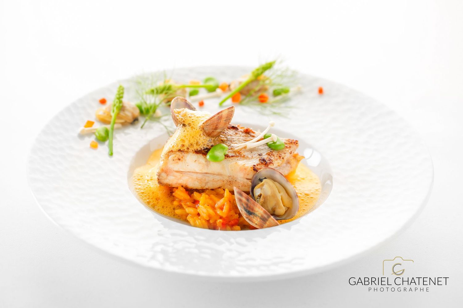 Tronçon épais de turbot rôti, Riz à la Valencienne