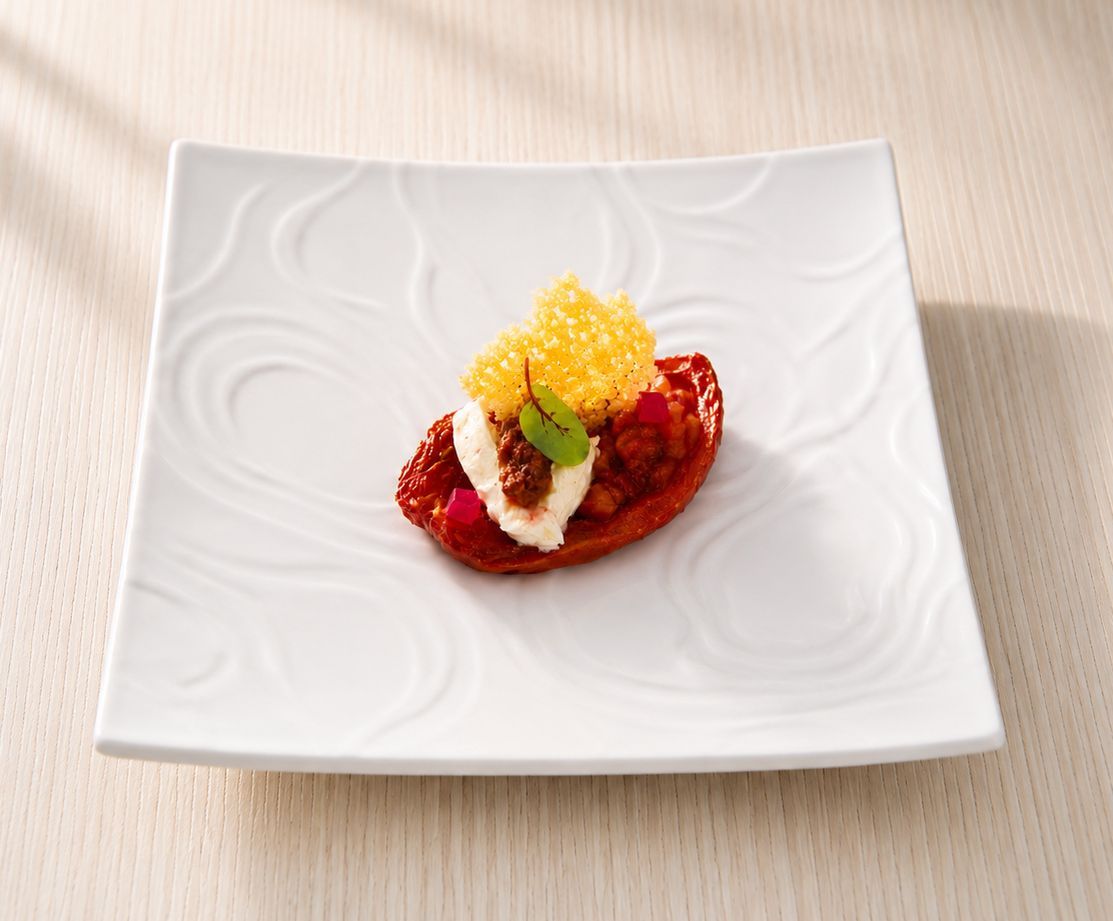 Tomate, framboise et ricotta