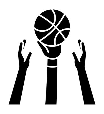 Jumpball basketball decal