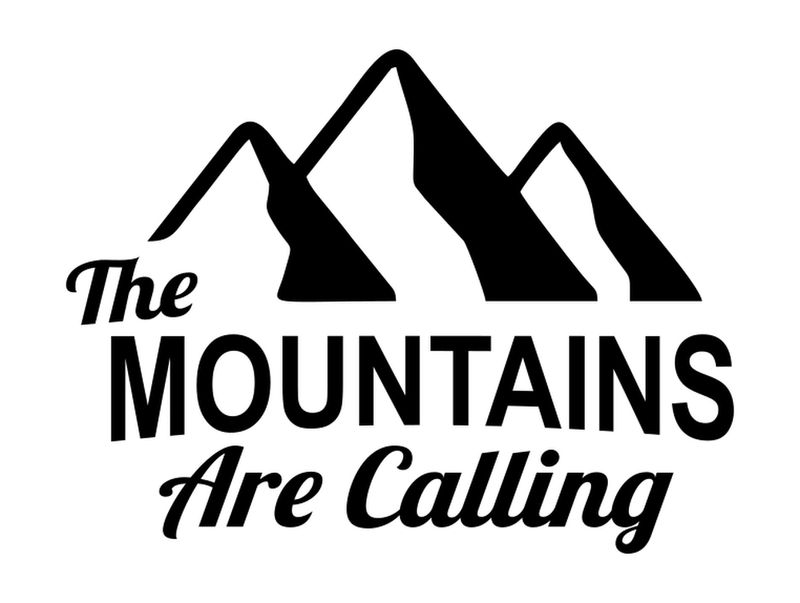 Autocollant vinyle Les montagnes appellent