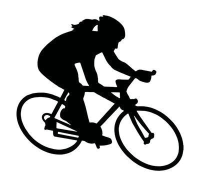Autocollant Femme à Vélo