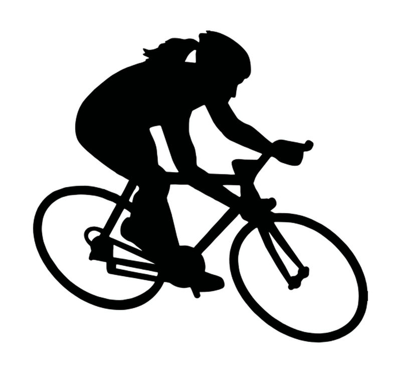 Autocollant Femme à Vélo