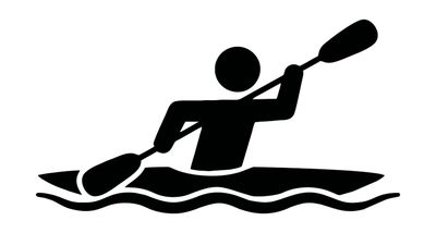 Autocollant silhouette de kayak