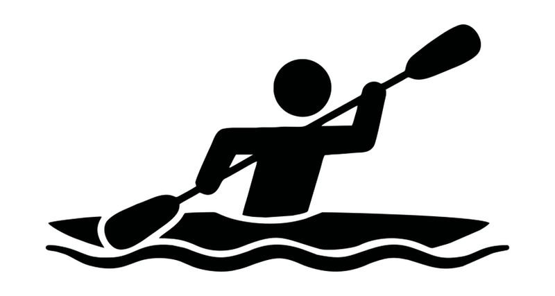 Autocollant silhouette de kayak
