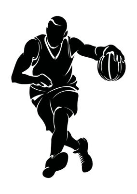 Autocollant Silhouettes de Joueurs de Basket