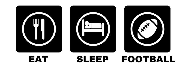 Autocollant Eat Sleep Football