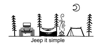 Autocollant Jeep it Simple Camping
