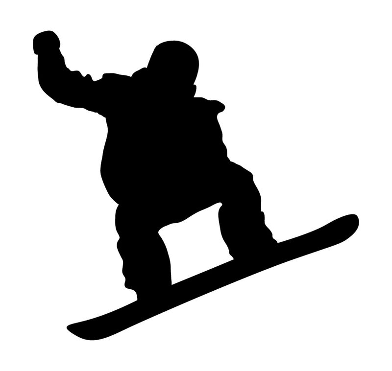 Autocollant vinyle Silhouette de Snowboarder