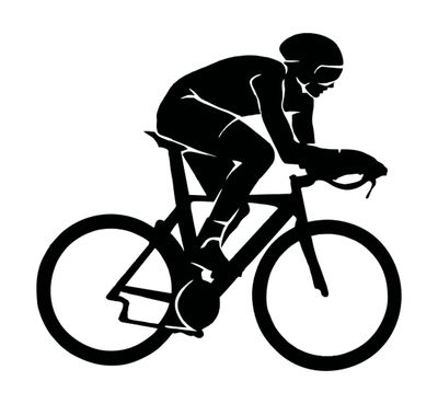 Autocollant silhouette de vélo de route