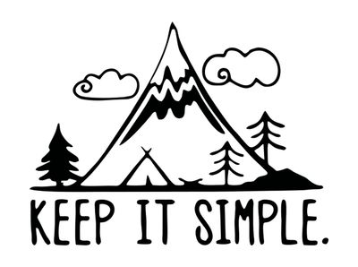 Autocollant Keep it Simple Camping