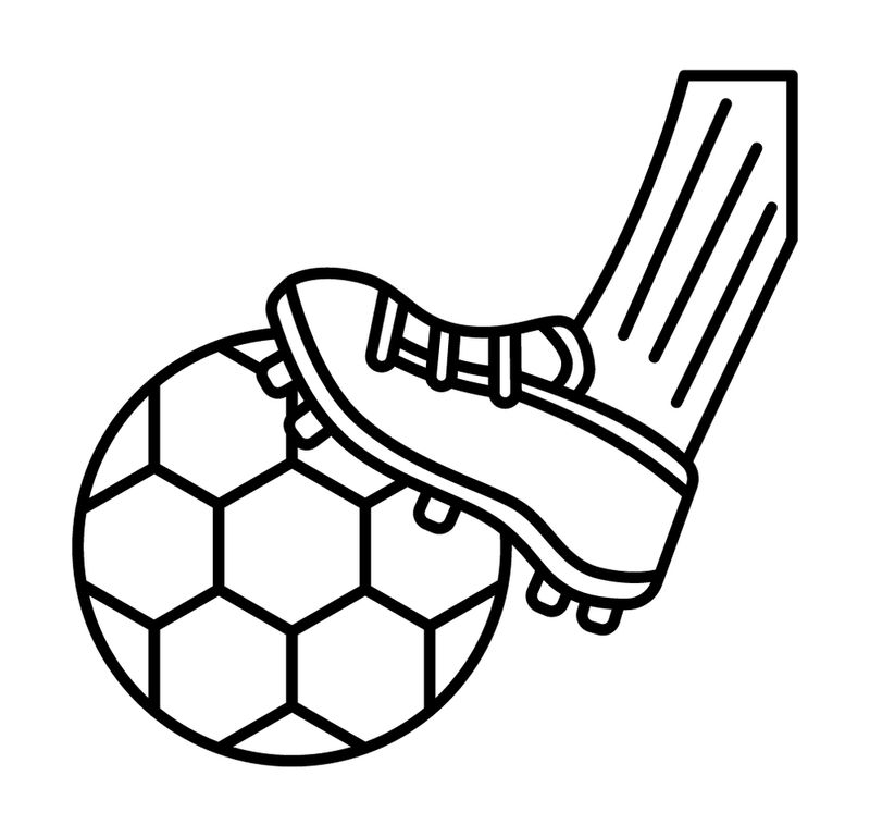Autocollant de ballon de soccer avec une chaussure de soccer