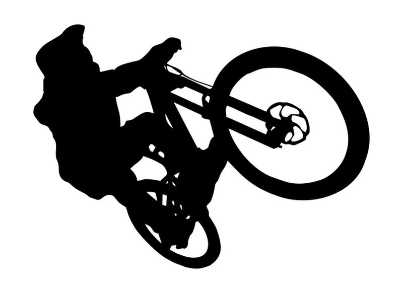 Autocollant silhouette de vélo de montage