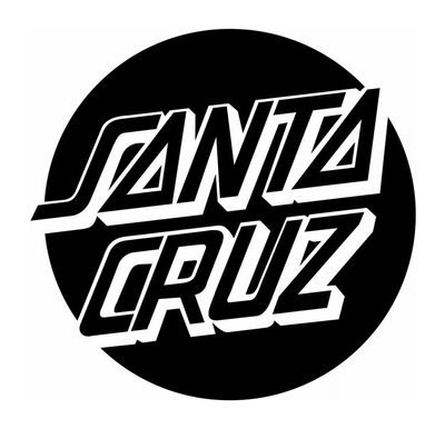 Santa Cruz logo sticker for skateboard enthusiasts.