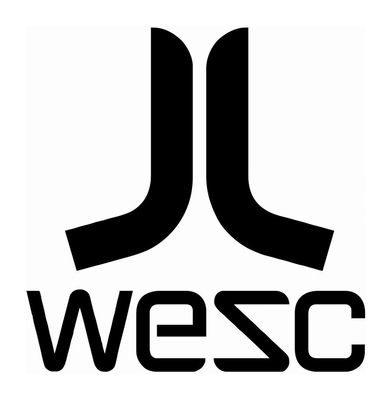 Autocollant logo WESC pour skateurs.