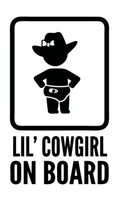 Bébé cowgirl à bord
