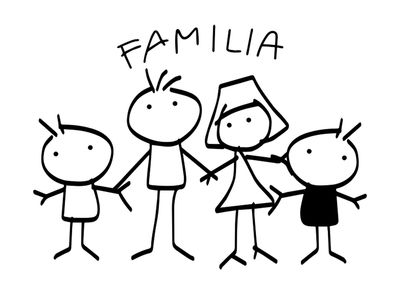 Stick figure family