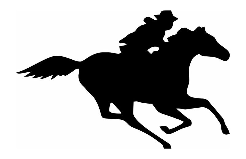 Cheval et son cavalier au galop