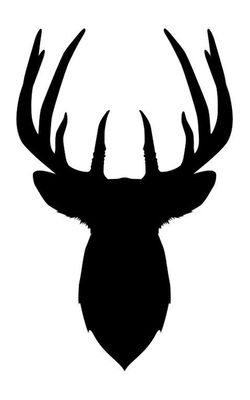 Silhouette tête de chevreuil avec cornes