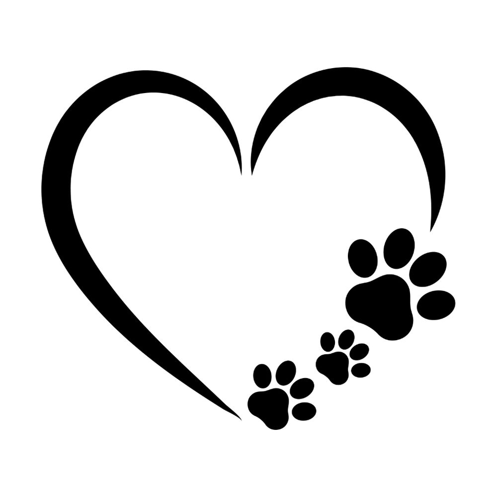 Heart with paws