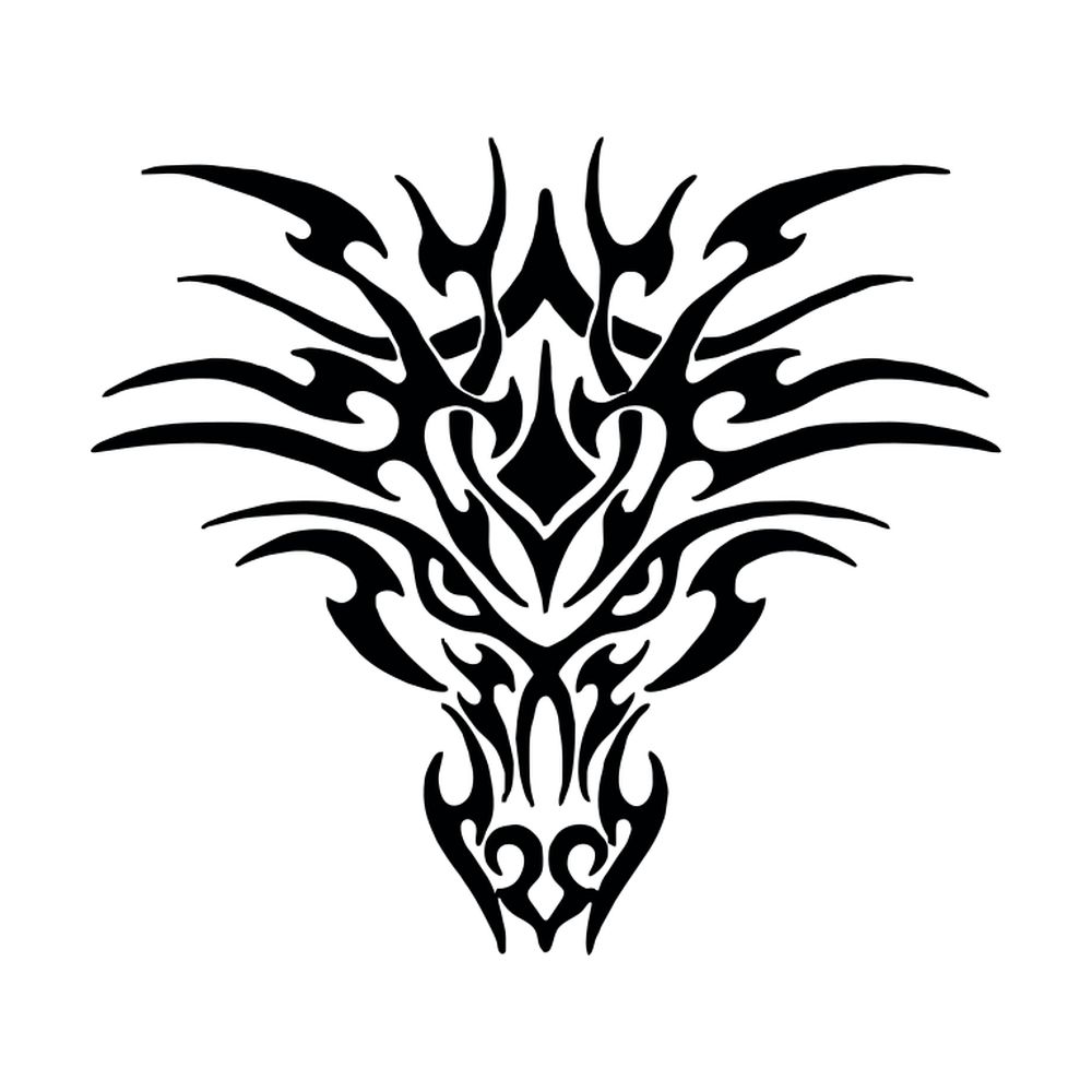 Tête de dragon tribal