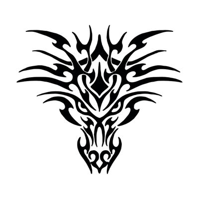 Tête de dragon tribal