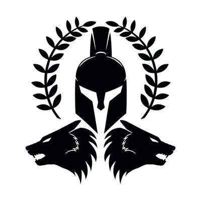 Casque guerrier avec loups