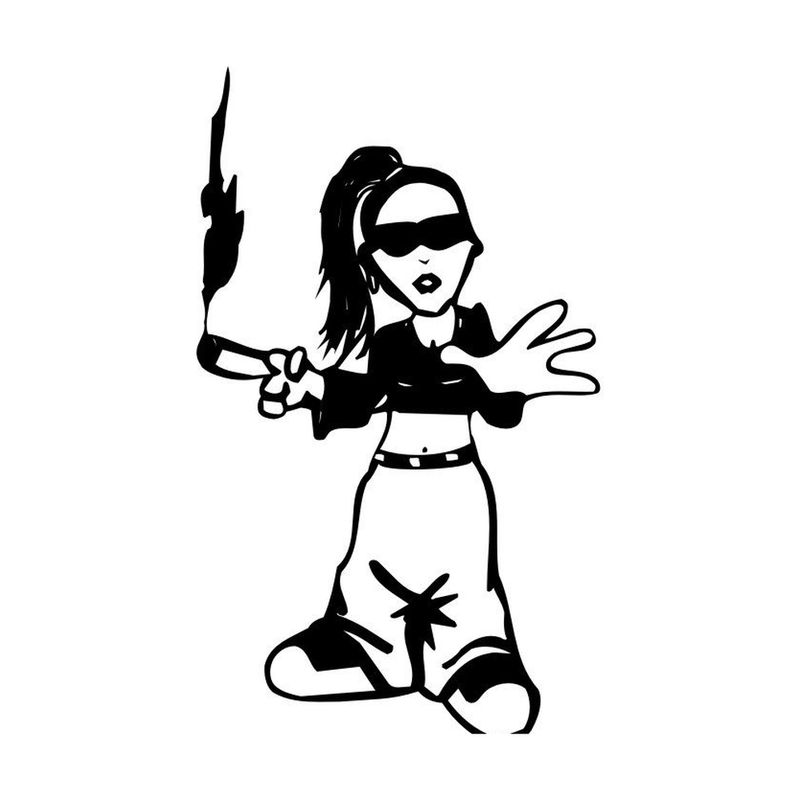 Fille cool fume un pétard
