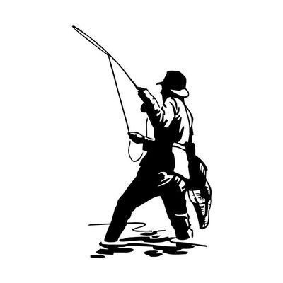 Pêcheur à  la mouche en action / Fly Fisherman in Action